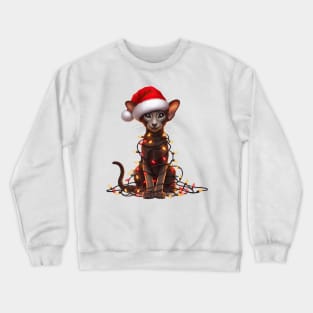 Christmas Oriental Shorthair Cat Crewneck Sweatshirt